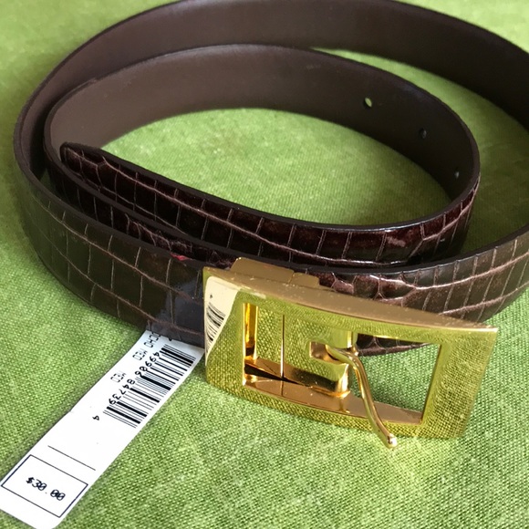faux leather designer belt